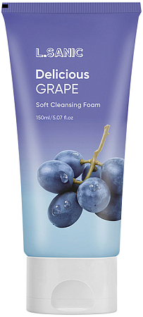 LSanic~Очищающая пенка с экстрактом винограда~Delicious Grape Soft Cleansing Foam
