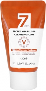 May Island~Тонизирующая, выравнивающая тон пенка для умывания~Secret Vita Plus-10 Cleansing Foam